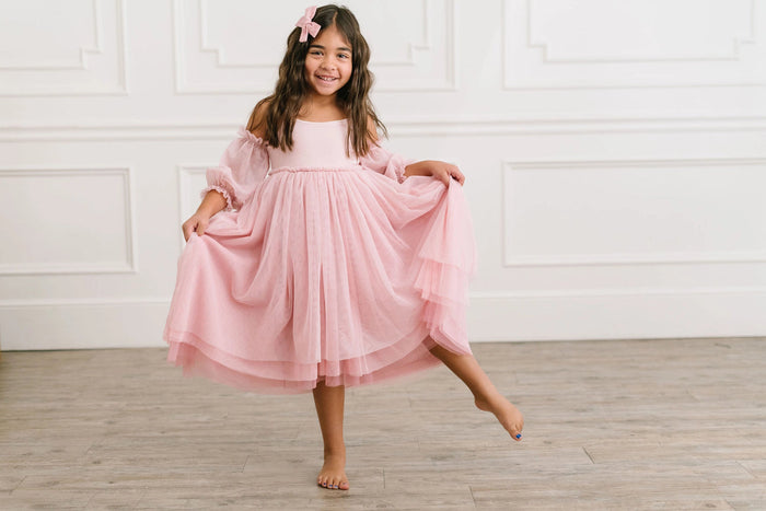 Everly Dress in Pink Rose Ombre