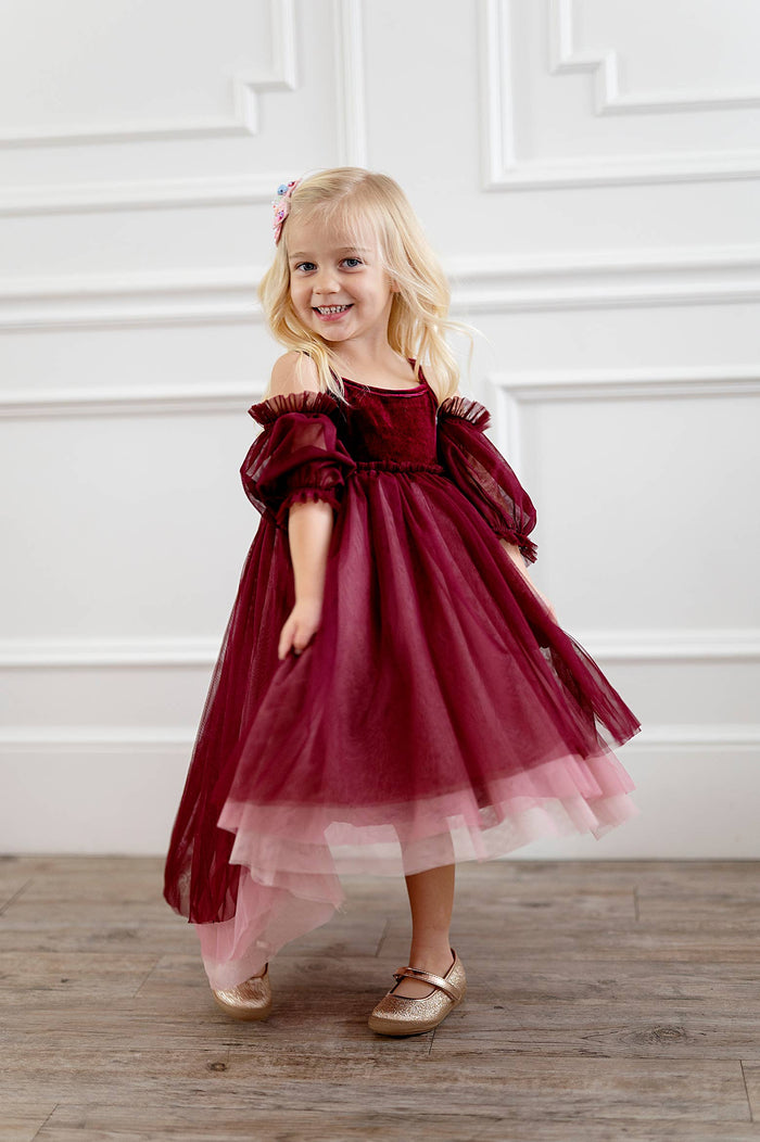 Everly Dress in Plum Ombre| Special Occasion