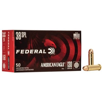 Federal Ammunition 38 Special 130 Grain Full Metal Jacket 50 Count