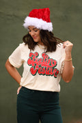 {FEELIN' FESTIVE} Red + Green Ivory Crew Neck Tee