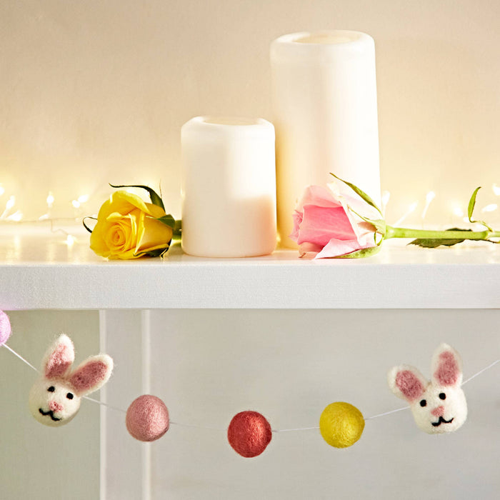 Felt Bunny Ball Garland
