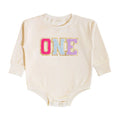 First Birthday Patch Long Sleeve Romper - Baby