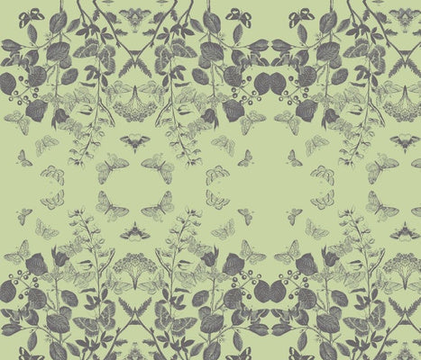 Flutter Minty Grey Fabric