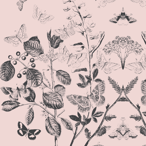 Small Geo Pinkish White Fabric