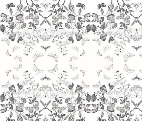 Flutter White Noir Fabric