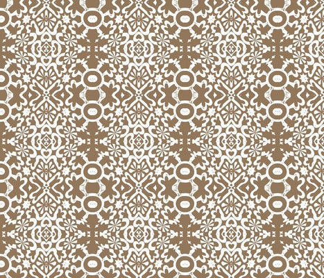 Geo Cafe White Fabric