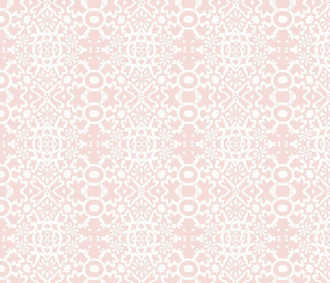 Geo Pinkish White Fabric