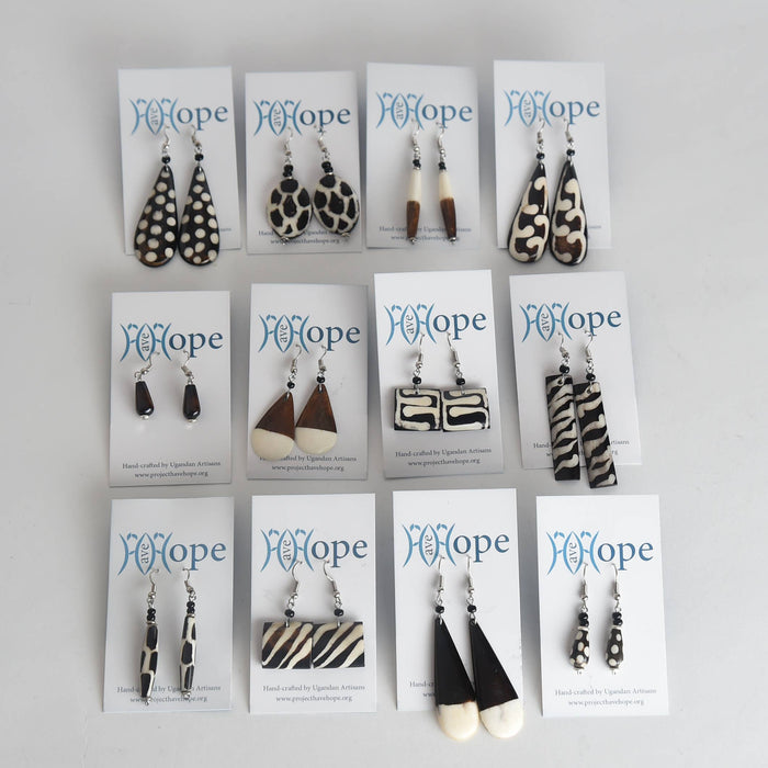 Geometric Bone Earrings