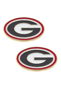 Georgia Bulldogs Enamel Logo Stud Earrings