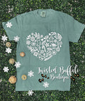 Green {HOLIDAY HEART} Crew Neck Tee