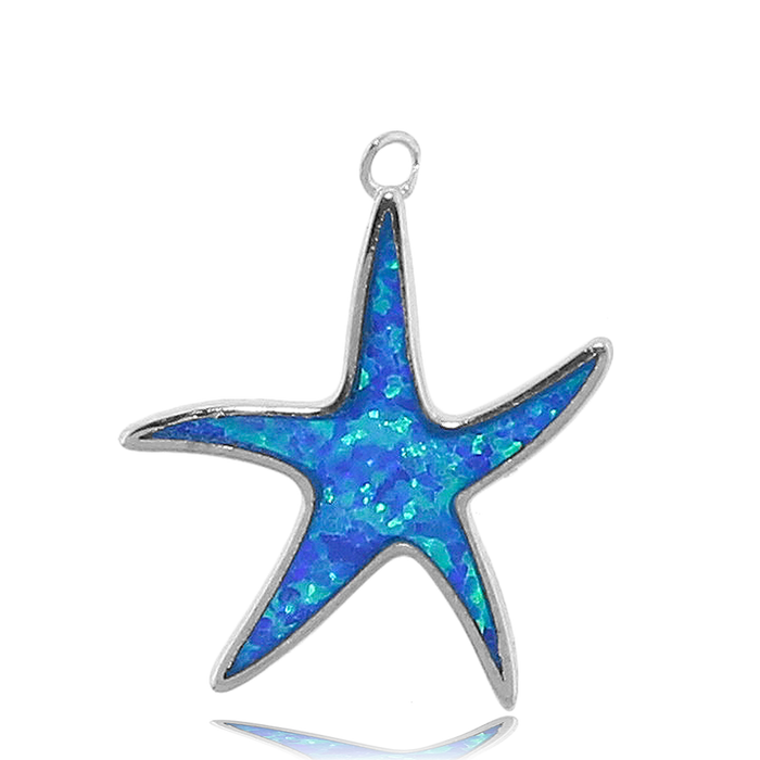Green Quartz Stone Bracelet with Star of the Sea Sterling Silver Charm