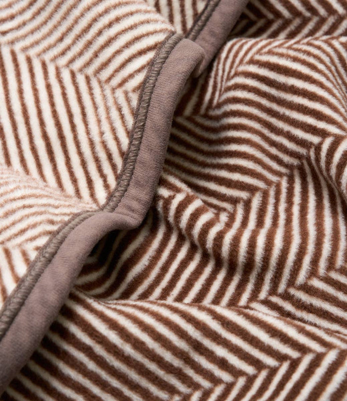 Harborview Herringbone Chocolate Blanket