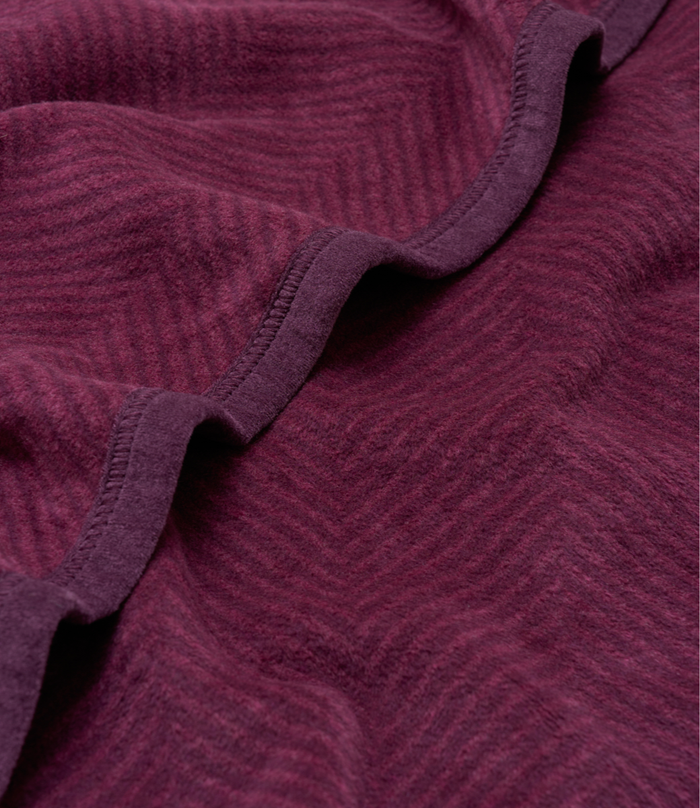 Harborview Herringbone Plum Blanket