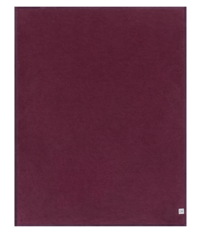 Harborview Herringbone Plum Blanket