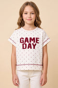Hayden Girls Game Day Knit Top | Red