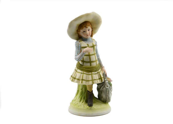 Holly Hobbie-Girl w Green Plaid Dress