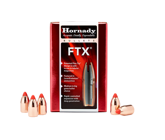 Hornady .284 Diameter 120 Grain Polymer Tip FTX 100 Count Bullets