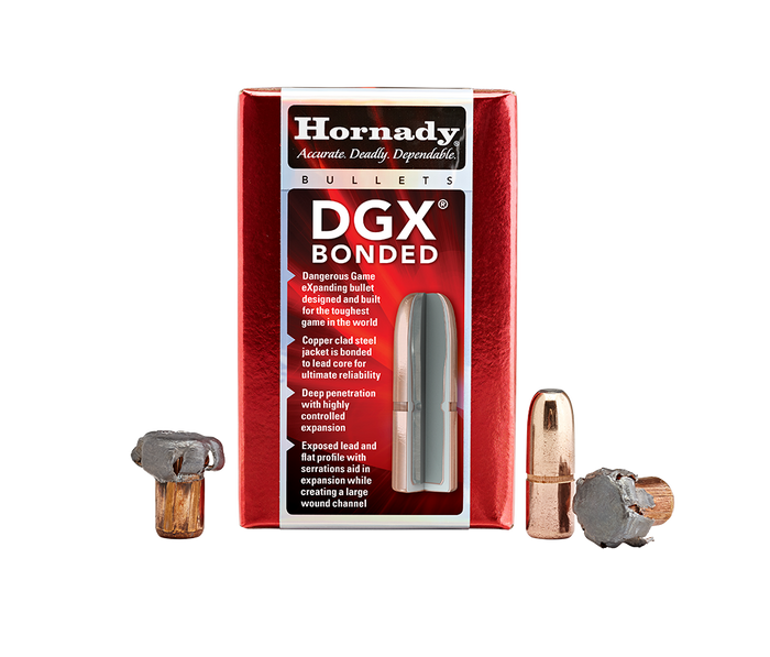 Hornady .410 Diameter 400 Grain Jacketed Flat DGX Bonded 50 Count Bullets (450-400 Nitro Express)