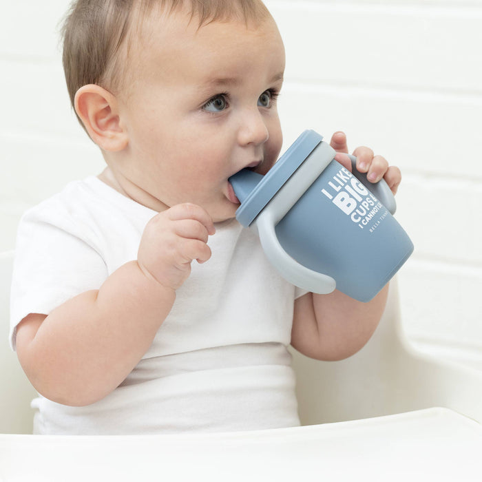 I Like Big Cups Happy Sippy Cup: Blue