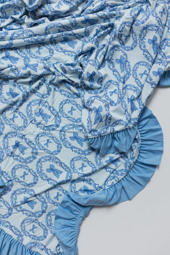In My Jammers Julia Bow Ruffle Blanket