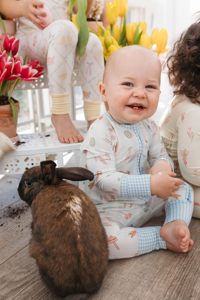 In My Jammers Oliver Rabbit Zipper Romper
