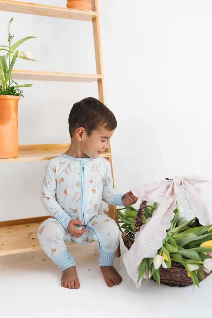 In My Jammers Oliver Rabbit Zipper Romper