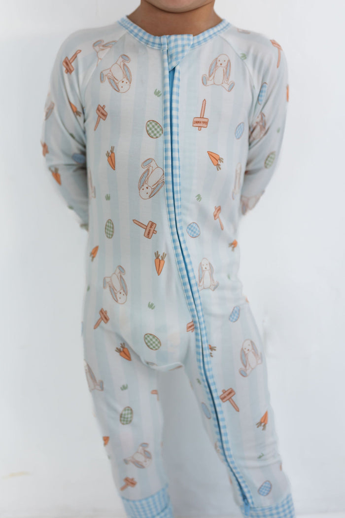 In My Jammers Oliver Rabbit Zipper Romper