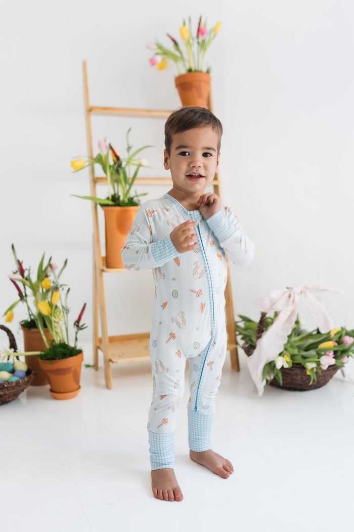In My Jammers Oliver Rabbit Zipper Romper