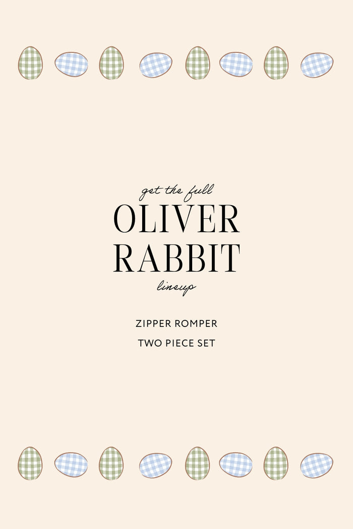 In My Jammers Oliver Rabbit Zipper Romper