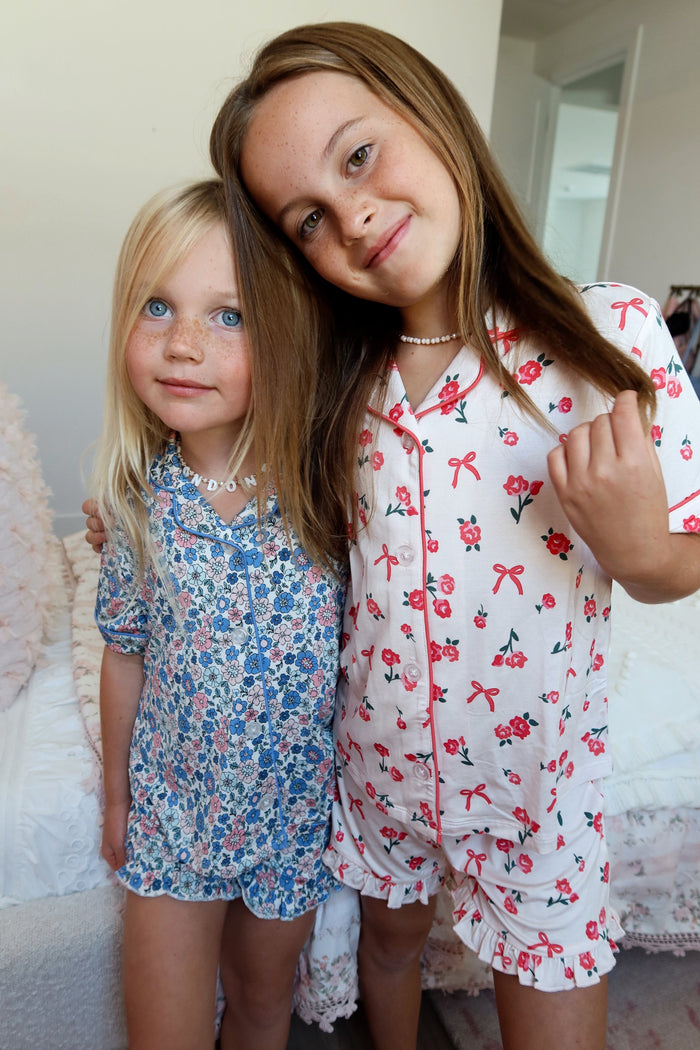 In My Jammers Pink Isabelle Kids Button Up Short Set