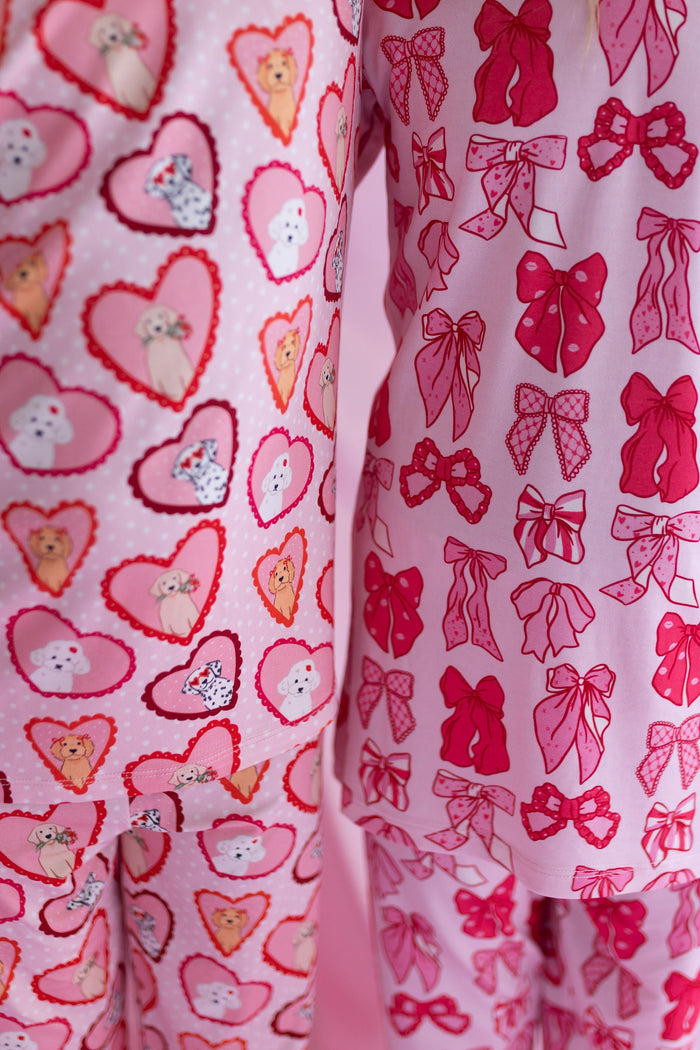 In My Jammers Valentine's Bow Two Piece Set