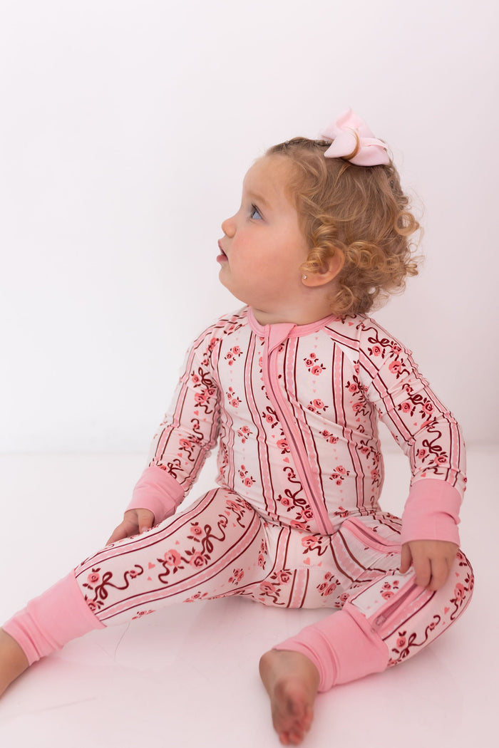 In My Jammers Vintage Love Zipper Romper