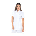 Inès - Long blouse - Short sleeves - Women - 105 cm My Blouse  Sergé-White-T6-XXXL