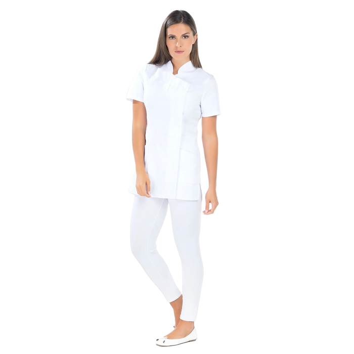 Inès - Long blouse - Short sleeves - Women - 105 cm