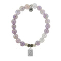 Initially Your's Mauve Jade Stone Bracelet with Letter Z Sterling Silver Charm