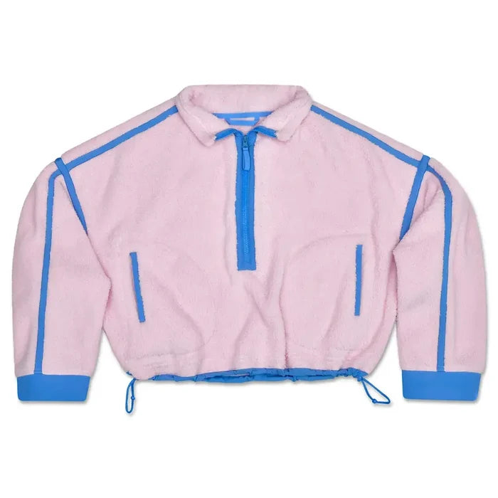 IScream 1/2 Zip Pink & Periwinkle Sherpa Pullover