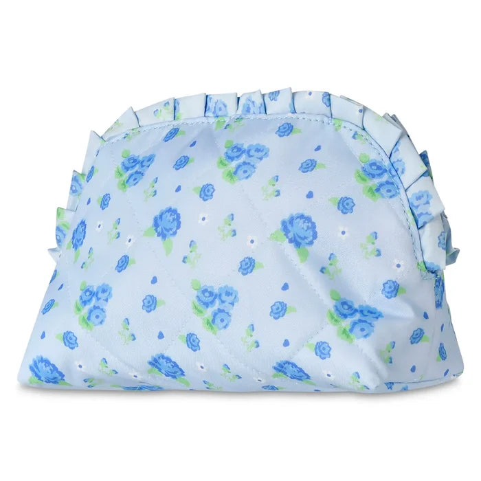 Iscream Blue Floral Oval Cosmetic Bag