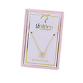 Jane Marie Kids 18K Gold Plated Necklace with Clear Crystal Bow