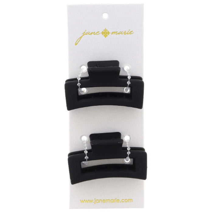 Jane Marie Open Rectangle Mini Hair Clips, Set of 2