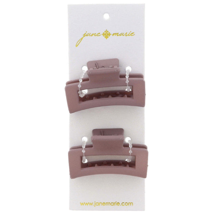 Jane Marie Open Rectangle Mini Hair Clips, Set of 2