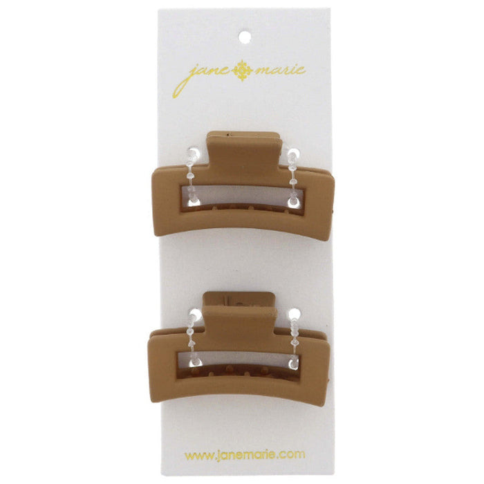 Jane Marie Open Rectangle Mini Hair Clips, Set of 2