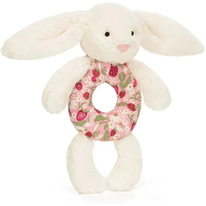 Jellycat Blossom Cream Bunny 'Berry' Ring Rattle