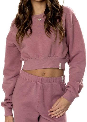 Kaveah Cropped Sweatshirt | Mulberry