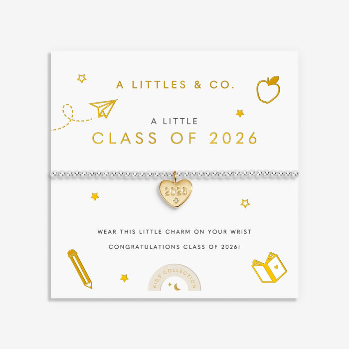 Kids' A Little | 'Class of 2026' | Silver & Gold-Tone Plated | Bracelet | 6 1/8" Stretch