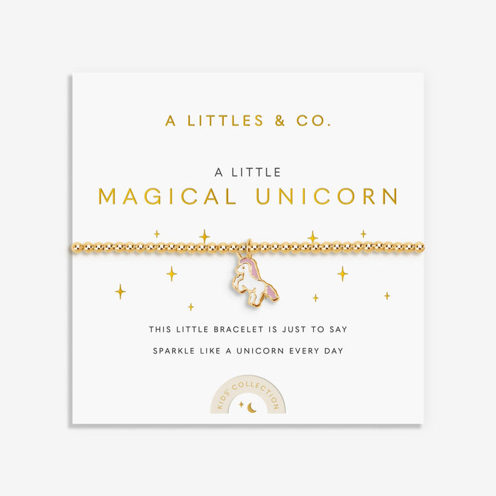 Kids' A Little | 'Magical Unicorn' | Gold-Tone Plated | Bracelet | 6 1/8" Stretch