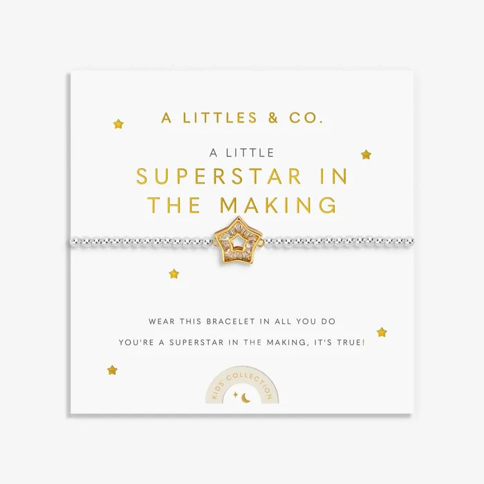 Kids' A Little | 'Superstar In The Making' | Silver & Gold Plated | Bracelet | 6 1/8" Stretch