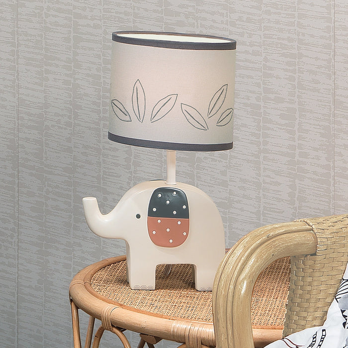 Lambs & Ivy Patchwork Jungle Lamp With Shade & Bulb