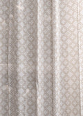 Lattice printed sheer Fabric - Walnut-Grey