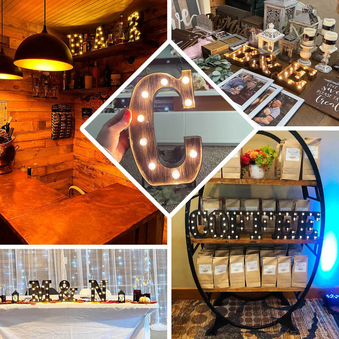 Decorative light-up letters for events and home decor.