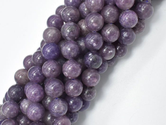 Lepidolite Beads, 10mm Round Beads-BeadBasic